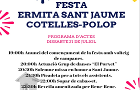 Festes de Cotelles 2018 Festes Ermita Sant Jaumen de Cotelles 2018
